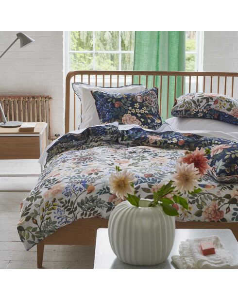 Housse de couette imprimée en satin de coton Porcelain de chine