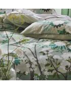 Bedruckter Bettbezug aus Baumwollsatin mit orientalischem Blumenmuster