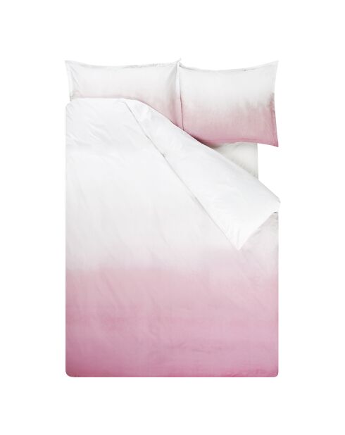Housse de couette bicolore en percale de coton Shoshi