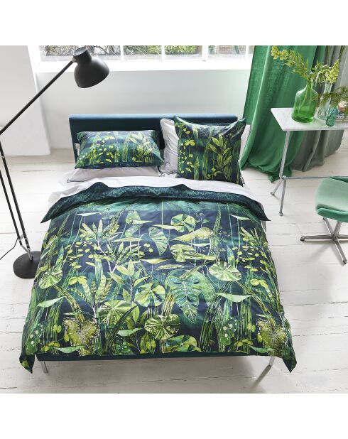 Housse de couette imprimée en satin de coton Arjuna leaf