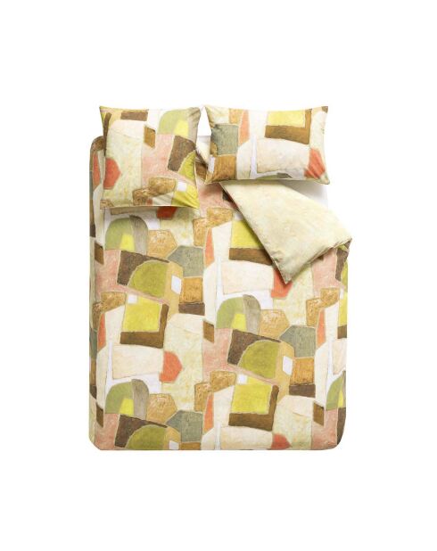 Housse de couette imprimée en percale de coton Clay collage