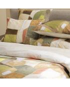 Housse de couette imprimée en percale de coton Clay collage