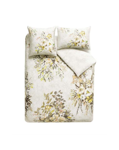 Housse de couette imprimée en satin de coton Margaretta
