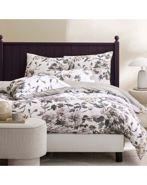 Housse de couette imprimée en satin de coton Shanghai garden