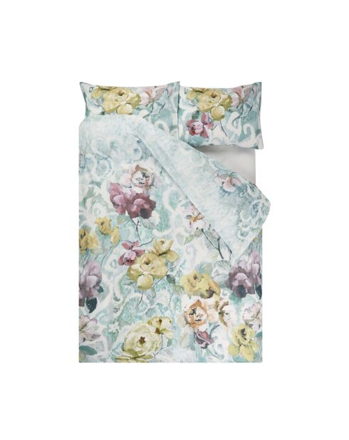 Housse de couette imprimée en percale de coton Tapestry flower
