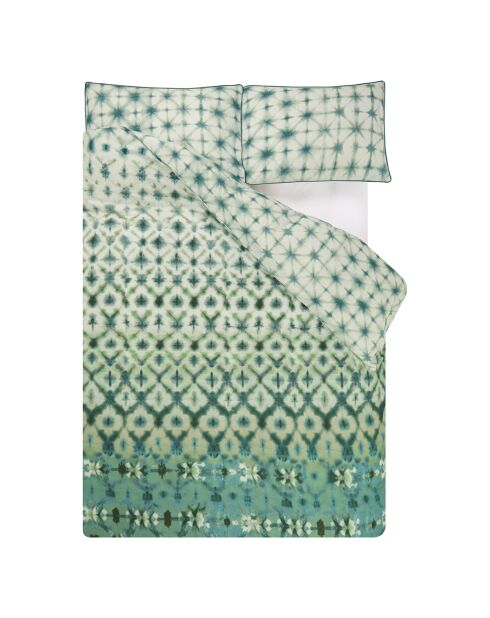 Housse de couette imprimée en percale de coton Karaoshi celadon