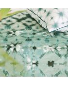 Housse de couette imprimée en percale de coton Karaoshi celadon