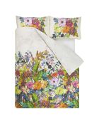 Housse de couette imprimée en percale de coton Glynde coral