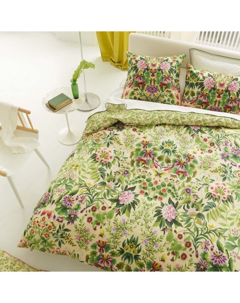 Housse de couette imprimée en percale de coton Ikebana damask
