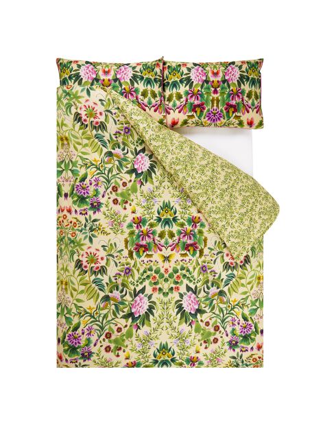 Housse de couette imprimée en percale de coton Ikebana damask