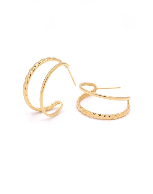 Honorine Creolen aus Edelstahl