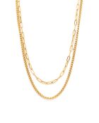 Collier double rang Ornella acier inoxydable