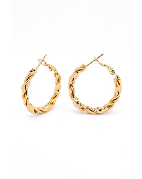 Creoles Esmeralda acier inoxydable