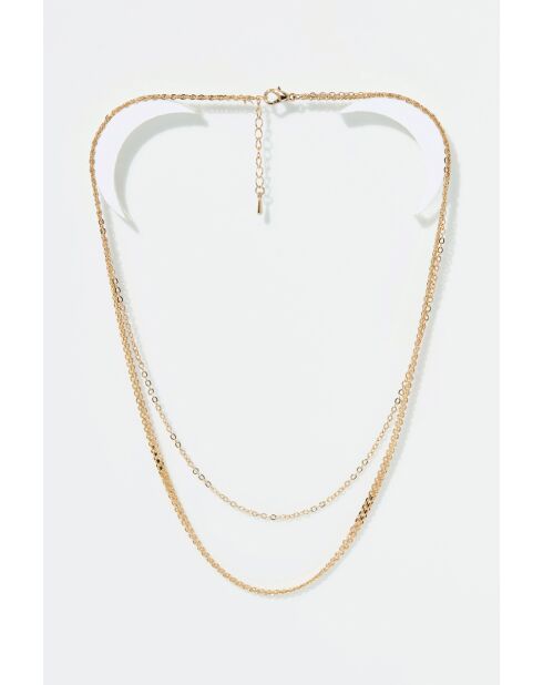 Collana a doppia catena in acciaio inossidabile Anissa