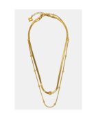 Collana a doppia catena Lara in acciaio inossidabile