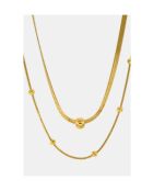 Collana a doppia catena Lara in acciaio inossidabile