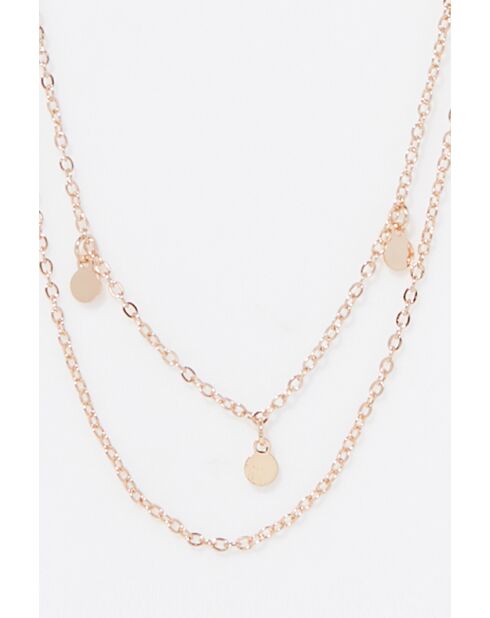 Collana a doppia catena Anastasia in acciaio inossidabile