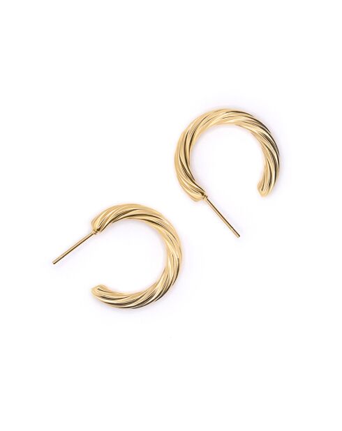 Creoles Elisa acier inoxydable