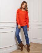 Pull Jackson en Cachemire  mélangé orange