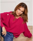 Pull Burny en Cachemire mélangé fuchsia