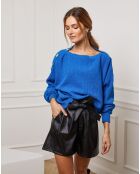 Pull Burny en Cachemire mélangé bleu roi