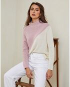 Pull en Laine mélangée Csorna rose