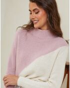 Pull en Laine mélangée Csorna rose