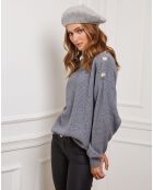 Jersey burny gris oscuro en mezcla de cachemir