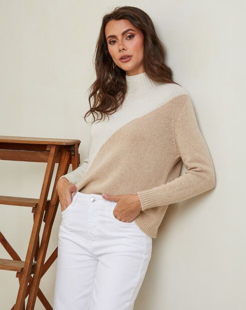 Pull en Laine mélangée Csorna écru