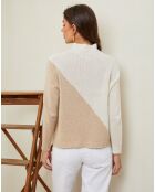 Pull en Laine mélangée Csorna écru