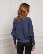 Pull Jackson en Maille mélangée marine