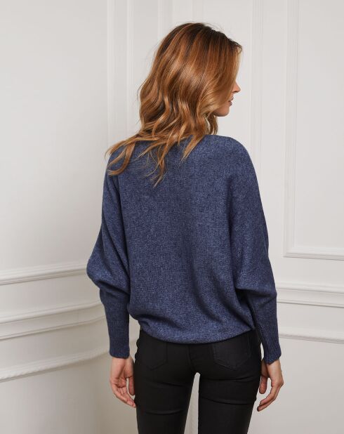 Pull Jackson en Maille mélangée marine