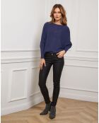 Pull Jackson en Maille mélangée marine