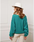 Pull Burny en Cachemire mélangé vert