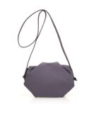 7665 Borsa a tracolla in pelle viola - 28x7x20 cm