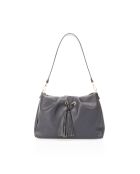 1040 Blaue Schultertasche aus Leder - 33x12x19 cm