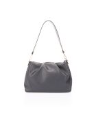 1040 Blaue Schultertasche aus Leder - 33x12x19 cm
