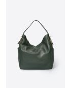 Mora Schultertasche aus dunkelgrünem Leder - 43x17x29 cm