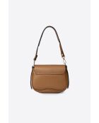 Bolso de hombro Syla de piel coñac - 21x11x18 cm