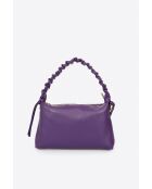 Sac porté épaule en Cuir Aspen Violet - 29x6x18 cm