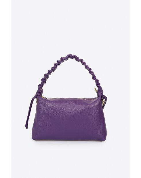 Borsa a tracolla in pelle Aspen viola - 29x6x18 cm