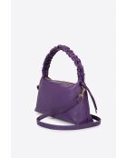 Sac porté épaule en Cuir Aspen Violet - 29x6x18 cm
