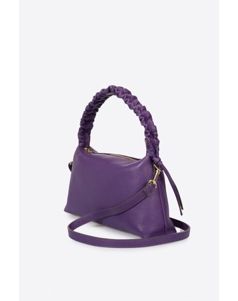 Borsa a tracolla in pelle Aspen viola - 29x6x18 cm