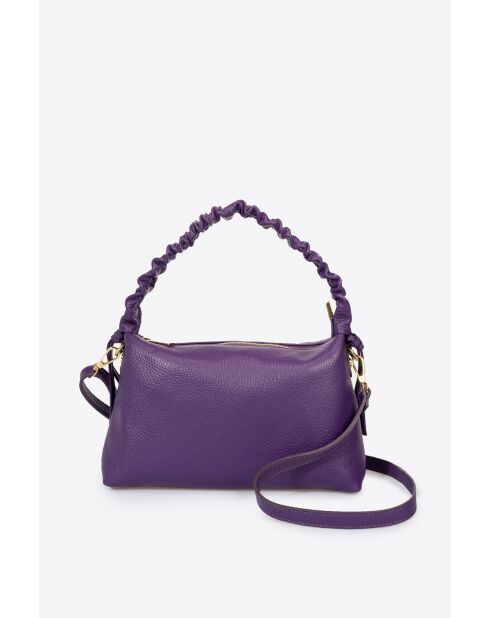 Borsa a tracolla in pelle Aspen viola - 29x6x18 cm