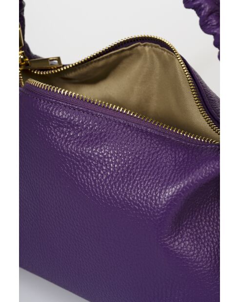 Borsa a tracolla in pelle Aspen viola - 29x6x18 cm