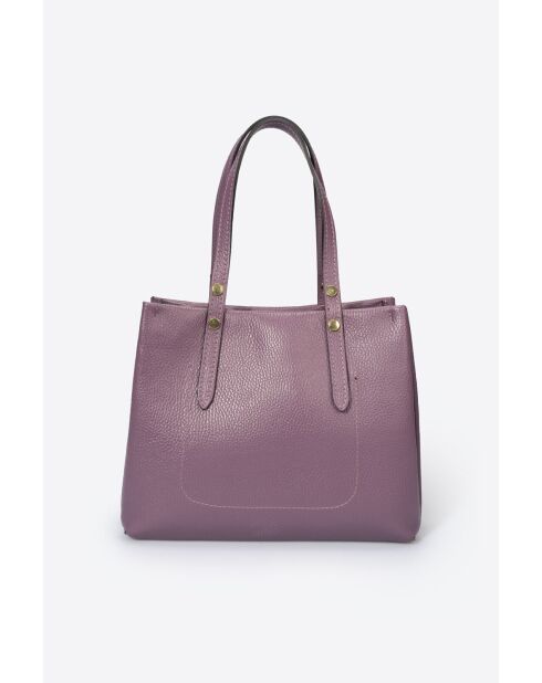 Borsa a tracolla Bianca in pelle viola - 30x11x23 cm