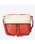 4351 Borsa a tracolla in pelle rossa - 36x 10x23 cm