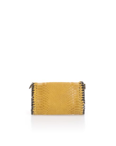 Borsa a tracolla in pelle Gc1309 Mustard - 23x6x15 cm