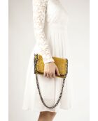 Borsa a tracolla in pelle Gc1309 Mustard - 23x6x15 cm