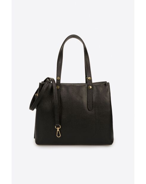 Borsa a tracolla Bianca in pelle nera - 30x11x23 cm